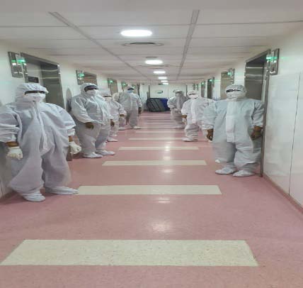 Figure 9: Sanitization post patient transfer Figure 10: Cleaning Handles