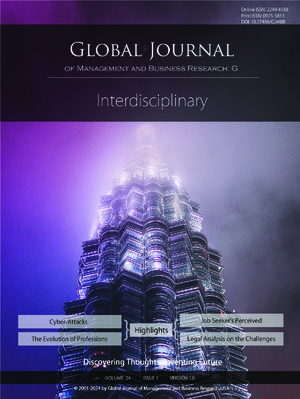 GJMBR-G Interdisciplinary: Volume 24 Issue G1